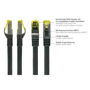 VARIA Group - SO-37117 - Patchcable Cat.7, S/FTP, 1m, black