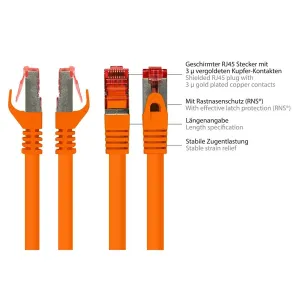 VARIA Group - SO-36406 - Patchcable Cat.6a, S/FTP, 0.15m, red