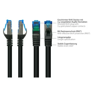 VARIA Group - SO-33844 - Patchcable Cat.6a, S/FTP, 15m, black
