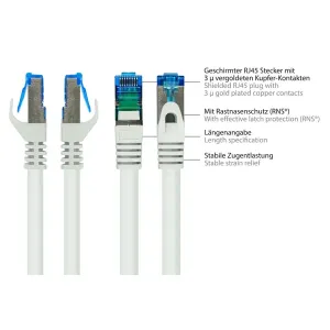 VARIA Group - SO-33845 - Patchcable Cat.6a, S/FTP, 15m, white