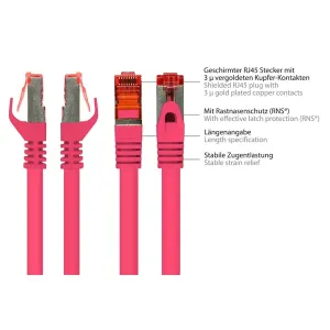 VARIA Group - SO-36806 - Patchcable Cat.6a, S/FTP, 40m, magenta