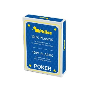 Philos GmbH & Co. KG - 6722 - Poker cards, blue, plastic