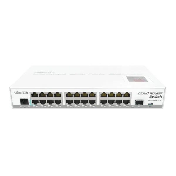 MikroTik - CRS125-24G-1S-IN - Cloud Router Switch, 600MHz, 128MB RAM, 24 Ports, RouterOS 6