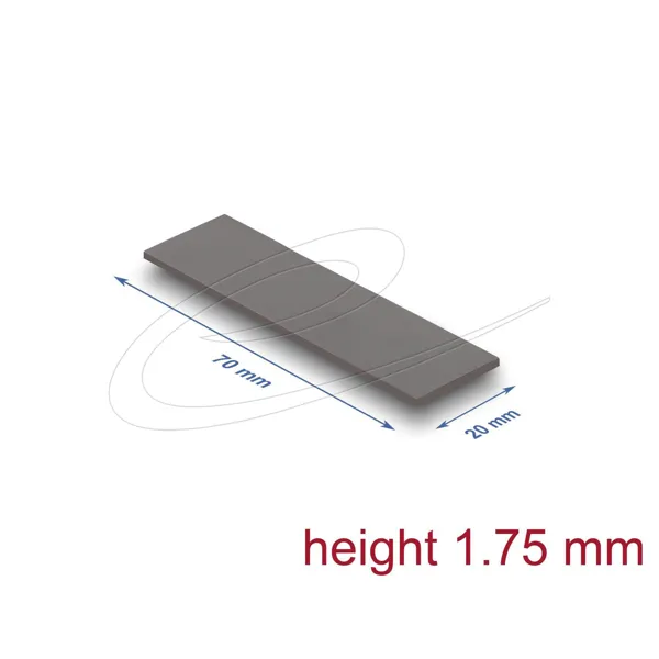 Delock - 18474 - Delock Wärmeleitpad 70 x 20 x 1,75 mm für M.2 Module 3,0 WmK