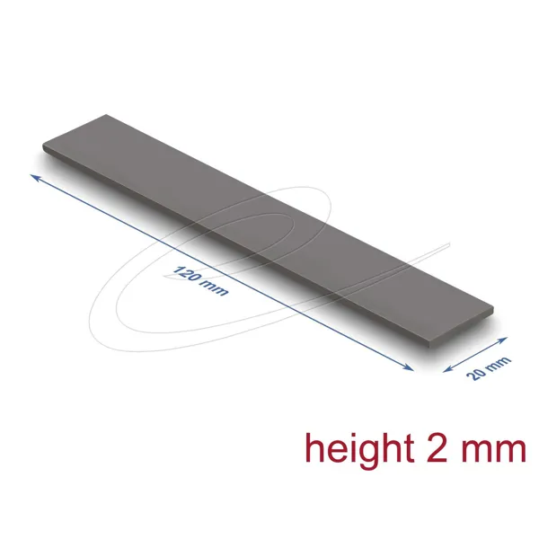 Delock - 18477 - Delock Wärmeleitpad 120 x 20 x 2 mm für M.2 Module 3,0 WmK