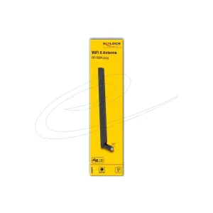 Delock - 90677 - Delock WiFi 6 antenna RP-SMA connector 3 - 6 dBi omnidirectional with tilt joint sc