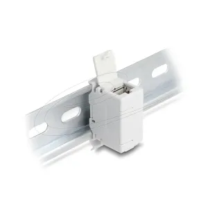 Delock - 90768 - Delock RJ45 coupler Cat.6A female to female with dust cover for DIN rails
