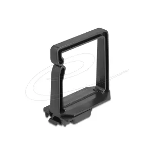 Delock - 90770 - Delock Kabelbügel 70 x 70 mm mit Montageplatte zur Hutschienenbefestigung schwar