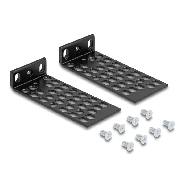 Delock - 67281 - Delock universal rack mounting set 2 pieces black