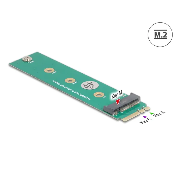 Delock - 64343 - Delock Adapter M.2 Key AE male to M.2 Key M Slot