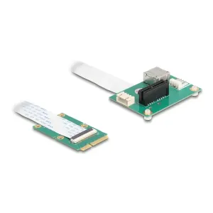Delock - 64345 - Delock converter Mini PCIe connector to PCI Express x1 slot with flexible cable and