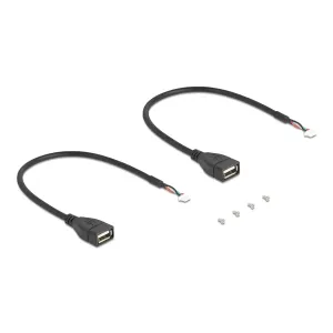 Delock - 64346 - Delock Mini PCIe Adapter full size to 2 x USB 2.0 Type-A socket 30 cm