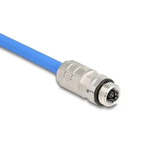 Delock - 86056 - Delock M12 female connector 8 pin X-coded field-wireable Cat.6A