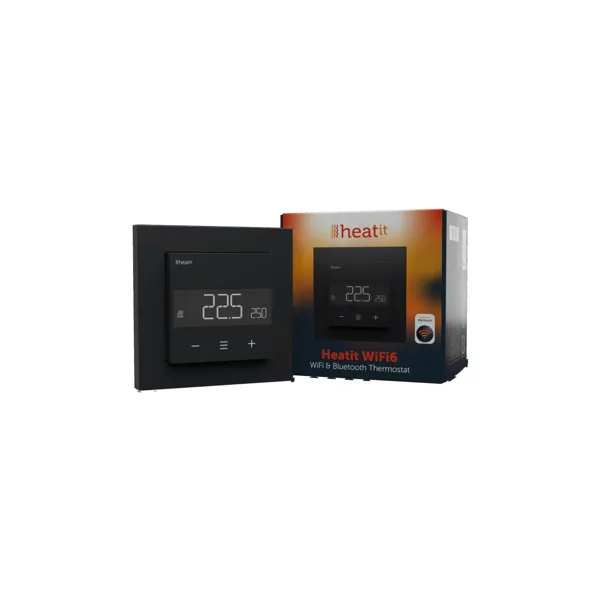 Heatit - HEAL5430543 - Heatit WiFi6 Thermostat (Black Matt)