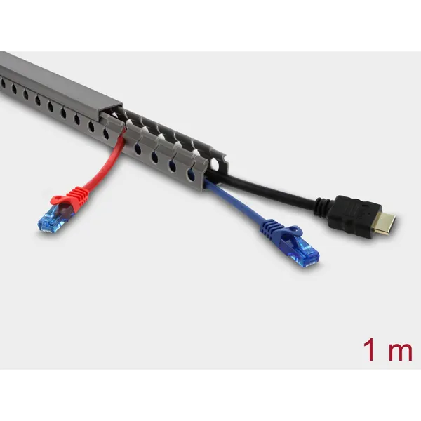 Delock - 22027 - Delock Verdrahtungskanal 25 x 25 mm - Länge 1 m grau