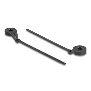 Delock - 18915 - Delock Kabelbinder mit Befestigungsöse L 180 x B 6 mm schwarz 100 Stück