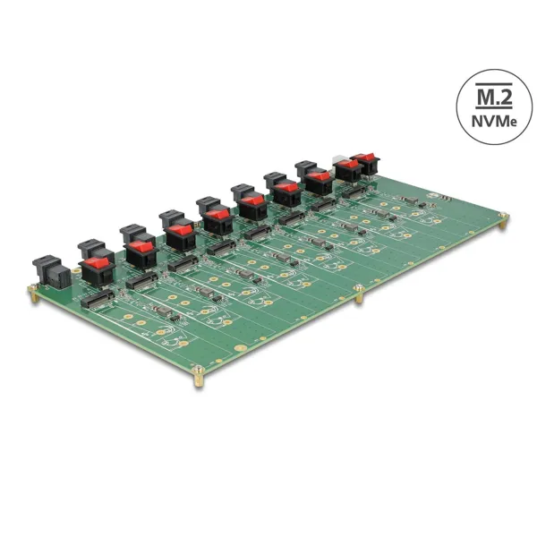 Delock - 61073 - Delock M.2 testboard for 8 x M.2 NVMe Key M SSD with SFF-8643 connector