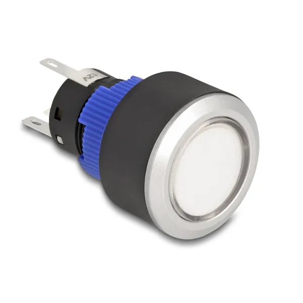 Delock - 22046 - Delock push button protruding for installation 22 mm 5 x solder connection white