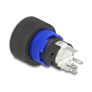 Delock - 22046 - Delock Drucktaster vorstehend zum Einbau 22 mm 5 x Lötanschluss Taster flach Pla