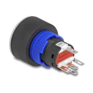 Delock - 22047 - Delock Drucktaster vorstehend zum Einbau 22 mm 5 x Lötanschluss Taster flach Pla