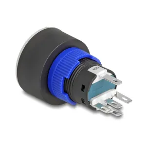 Delock - 22048 - Delock Drucktaster vorstehend zum Einbau 22 mm 5 x Lötanschluss Taster flach Pla