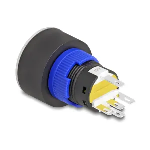 Delock - 22050 - Delock Drucktaster vorstehend zum Einbau 22 mm 5 x Lötanschluss Taster flach Pla