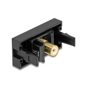 Delock - 90956 - Delock Easy 45 Modul Cinch Buchse zu Cinch Buchse vergoldet weiß  schwarz