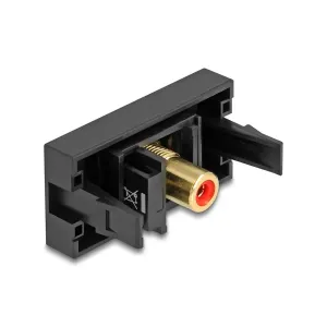 Delock - 90964 - Delock Easy 45 Modul Cinch Buchse zu Cinch Buchse vergoldet rot  schwarz