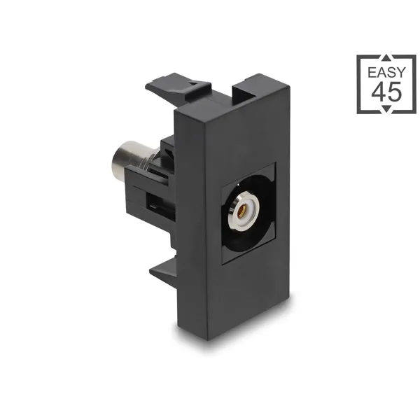 Delock - 90958 - Delock Easy 45 Modul Cinch Buchse zu Cinch Buchse weiß  schwarz