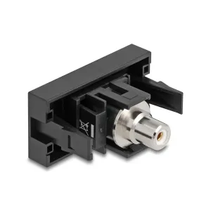 Delock - 90958 - Delock Easy 45 Modul Cinch Buchse zu Cinch Buchse weiß  schwarz