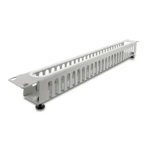 Delock - 67278 - Delock 19 1 HE Kabelmanagement Rangierpanel mit Öffnung und Kantenschutz grau