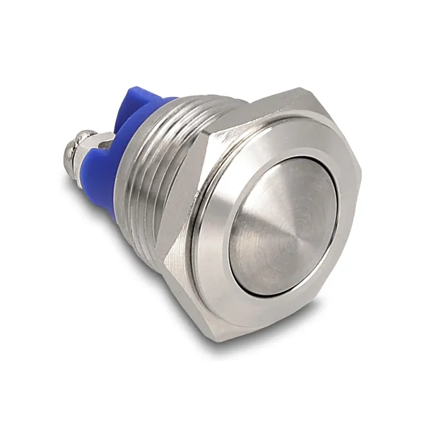 Delock - 22037 - Delock push button for installation 16 mm 2 x screw terminal Button domed