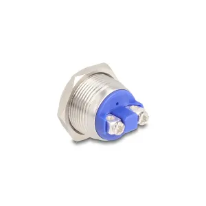Delock - 22042 - Delock Drucktaster zum Einbau 19 mm 2 x Schraubklemme Taster hoch