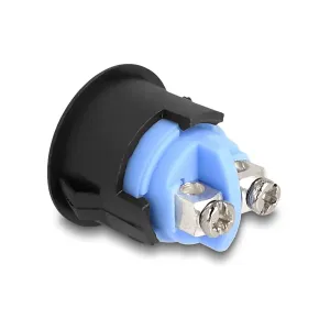 Delock - 22044 - Delock Drucktaster zum Einbau 16 mm 2 x Schraubklemme Taster gewölbt Kunststoff