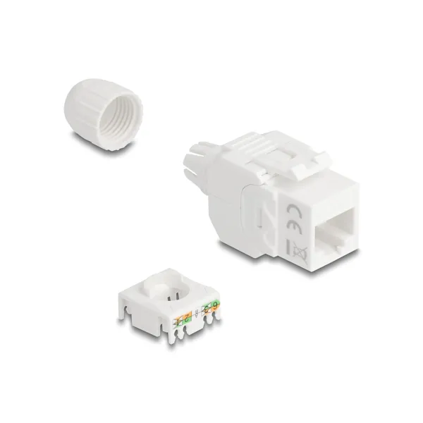 Delock - 90721 - Delock Keystone Modul RJ45 Buchse zu LSA Cat.6A UTP 180 werkzeugfrei mit Kabelve