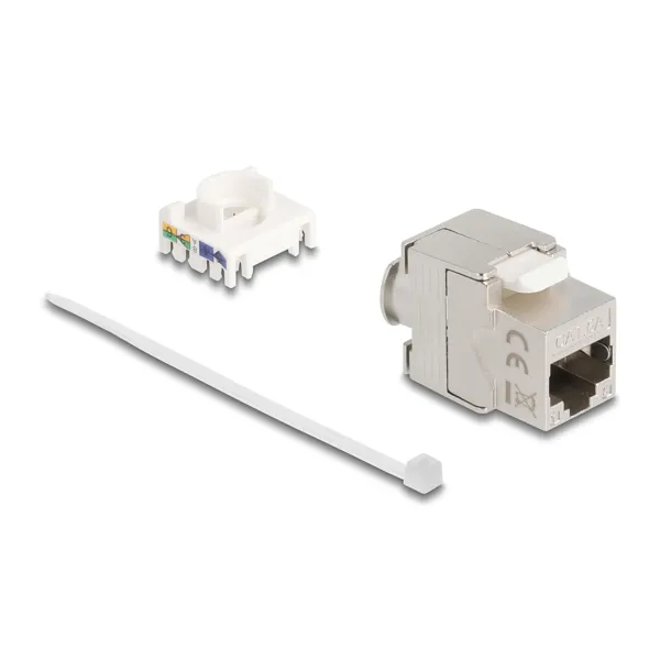 Delock - 90723 - Delock Keystone Module Slim RJ45 female to LSA Cat.6A shielded 180 tool-free