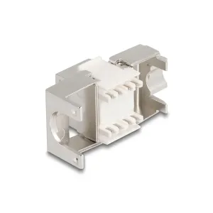 Delock - 90723 - Delock Keystone Modul Slim RJ45 Buchse zu LSA Cat.6A geschirmt 180 werkzeugfrei