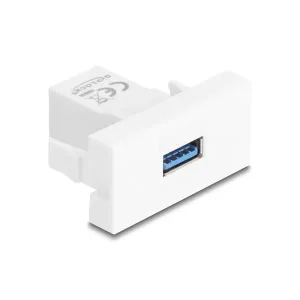 Delock - 90909 - Delock Easy 45 Module USB 5 Gbps Type-A female to USB 5 Gbps Type-A female white (1: