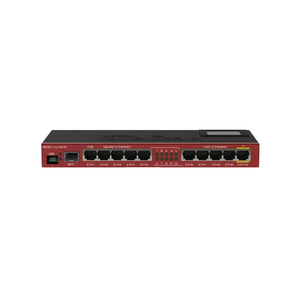 MikroTik - RB2011UIAS-IN - RouterBoard, 10-Ports (5 Gigabit-Ports), 128MB RAM