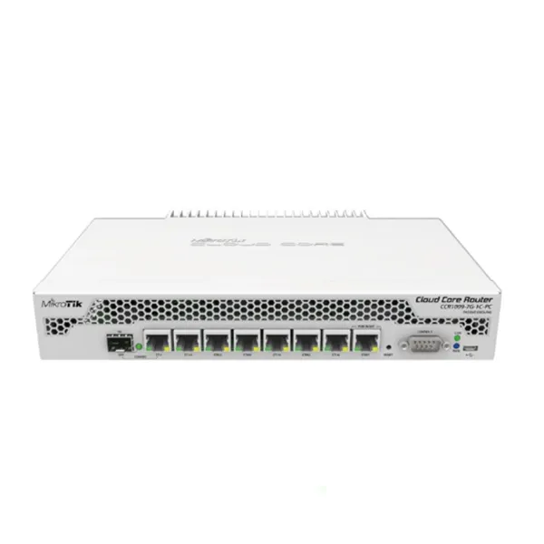 MikroTik - CCR1009-7G-1C-PC - 9 CPU-Kerne, 1GHz, 1GB RAM, 7 Ports, 1 ETH-SFP-Combo
